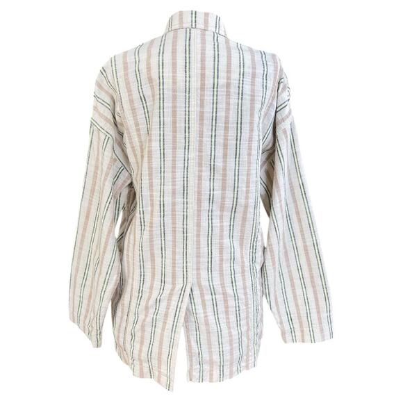 Maeve Anthropologie Sz XS Danielle Blazer Cotton Oversized Casual Boho Classic - Picture 3 of 13